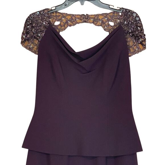 Alexander by Daymor Couture 909 NEW Size 6 Formal Evening Gown Aubergine Wine - Picture 2 of 15